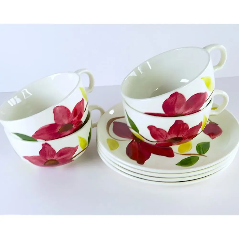 Vintage Stetson Rio Meadow Rose 20 Pc Dinnerware Set Service for 4 MCM USA